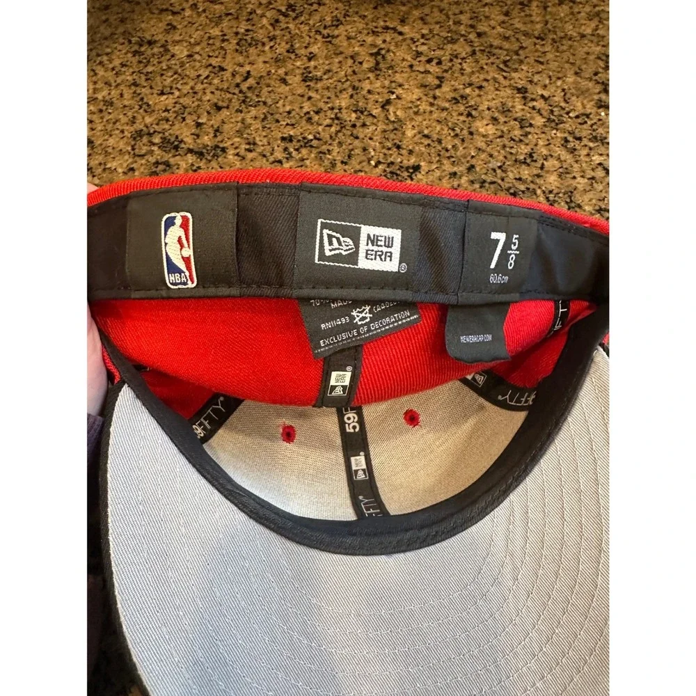 Toronto Raptors New Era 59FIFTY Fitted Hat 7 5/8 Red Black Wool Blend
